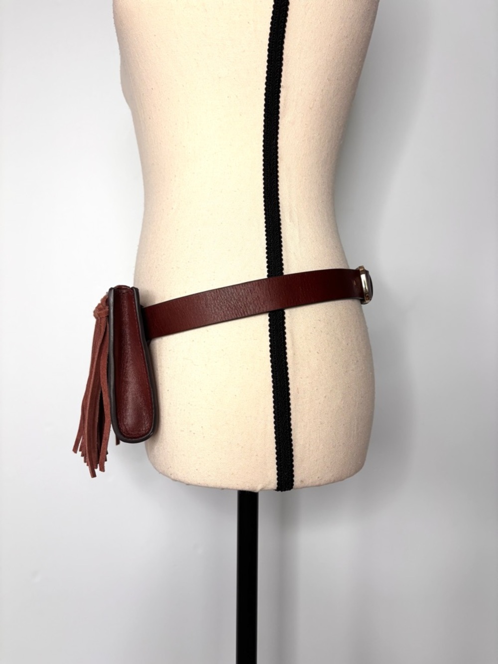 Rebecca Minkoff Stevie Brown Suede Leather Fringe Festival Boho Western Belt Bag - Picture 12 of 13
